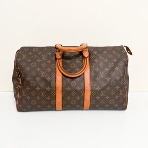 LOW START 80’s Louis Vuitton Monogram Eclair Keepall 45 Boston Bag